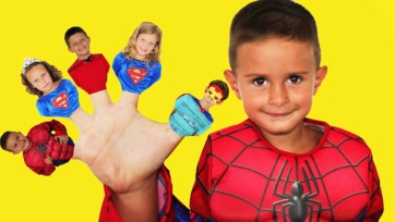 Toy Video: Learning Finger Family Costume Superheroes